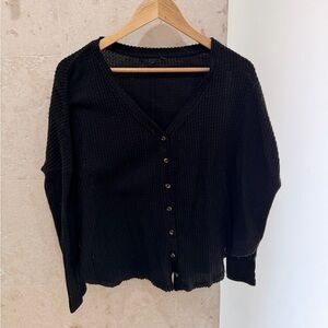 Black Textured Knit